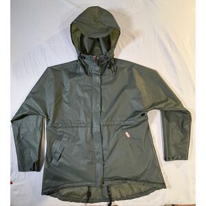 Hunter Original Waterproof Hooded Rain Jacket Men's XL Hunter Green Full Zip